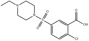 2-CHLORO-5-(4-ETHYL-PIPERAZINE-1-SULFONYL)-BENZOIC ACID Struktur