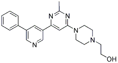 2-(4-[2-METHYL-6-(5-PHENYL-PYRIDIN-3-YL)-PYRIMIDIN-4-YL]-PIPERAZIN-1-YL)-ETHANOL Struktur