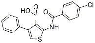 2-[(4-CHLOROBENZOYL)AMINO]-4-PHENYLTHIOPHENE-3-CARBOXYLIC ACID Struktur