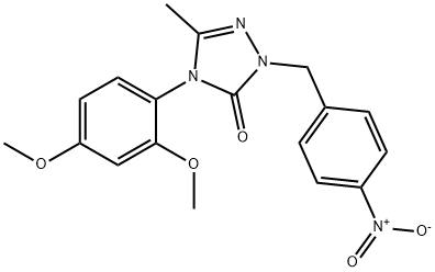 4-(2,4-DIMETHOXYPHENYL)-5-METHYL-2-(4-NITROBENZYL)-2,4-DIHYDRO-3H-1,2,4-TRIAZOL-3-ONE Struktur