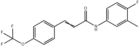 N-(4-FLUORO-3-METHYLPHENYL)-3-[4-(TRIFLUOROMETHOXY)PHENYL]ACRYLAMIDE Struktur