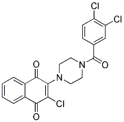 2-CHLORO-3-[4-(3,4-DICHLOROBENZOYL)PIPERAZIN-1-YL]NAPHTHOQUINONE Struktur