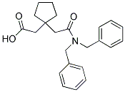 (1-[(DIBENZYLCARBAMOYL)-METHYL]-CYCLOPENTYL)-ACETIC ACID Struktur