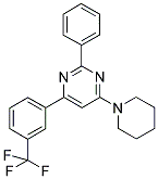 2-PHENYL-4-PIPERIDIN-1-YL-6-[3-(TRIFLUOROMETHYL)PHENYL]PYRIMIDINE Struktur