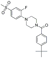 (4-TERT-BUTYL-PHENYL)-[4-(2-FLUORO-4-METHANESULFONYL-PHENYL)-PIPERAZIN-1-YL]-METHANONE Struktur