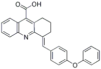 4-(4-PHENOXY-BENZYLIDENE)-1,2,3,4-TETRAHYDRO-ACRIDINE-9-CARBOXYLIC ACID Struktur