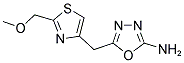 5-(2-METHOXYMETHYL-THIAZOL-4-YLMETHYL)-1,3,4-OXADIAZOL-2-YLAMINE Struktur