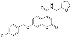 7-(4-CHLOROBENZYLOXY)-2-OXO-N-TETRAHYDROFURFURYL-1-BENZOPYRAN-4-CARBOXAMIDE Struktur