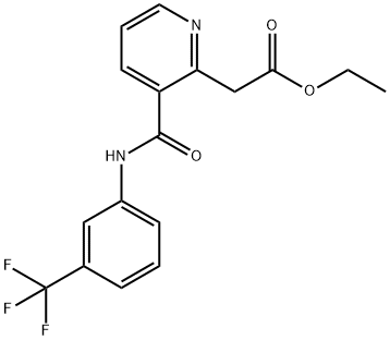 2-(ETHOXYCARBONYLMETHYL)-3'-(TRIFLUOROMETHYLNICOTINANILIDE) Struktur