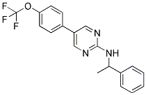 N-(1-PHENYLETHYL)-5-[4-(TRIFLUOROMETHOXY)PHENYL]PYRIMIDIN-2-AMINE Struktur