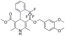 5-METHYL 3-(3',4'-DIMETHOXYBENZYL)-1,4-DIHYDRO-2,6-DIMETHYL-5-(2'-TRIFLUOROMETHYL)PHENYL-3,5-PYRIDINEDICARBOXYLATE Struktur