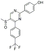 4-[5-(METHYLSULPHINYL)-4-(4-(TRIFLUOROMETHYL)PHENYL)PYRIMIDIN-2-YL]PHENOL Struktur