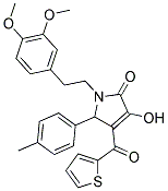 1-(3,4-DIMETHOXYPHENETHYL)-3-HYDROXY-4-(THIOPHENE-2-CARBONYL)-5-P-TOLYL-1H-PYRROL-2(5H)-ONE Struktur