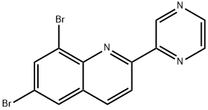 6,8-DIBROMO-2-(2-PYRAZINYL)QUINOLINE Struktur