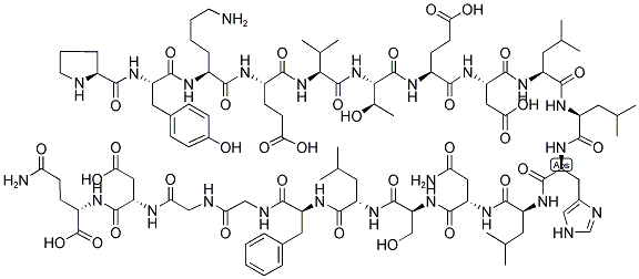 H-PRO-TYR-LYS-GLU-VAL-THR-GLU-ASP-LEU-LEU-HIS-LEU-ASN-SER-LEU-PHE-GLY-GLY-ASP-GLN-OH Struktur