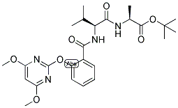 (2S)-2-[(2S)-2-[2-[(4,6-DIMETHOXYPYRIMIDIN-2-YL)OXY]BENZAMIDO]-3-METHYLBUTYRAMIDO]PROPANOIC ACID, TERT-BUTYL ESTER Struktur