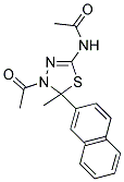 N-[4-ACETYL-5-METHYL-5-(2-NAPHTHYL)-4,5-DIHYDRO-1,3,4-THIADIAZOL-2-YL]ACETAMIDE Struktur