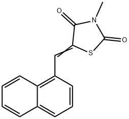 3-METHYL-5-[(Z)-1-NAPHTHYLMETHYLIDENE]-1,3-THIAZOLANE-2,4-DIONE Structure