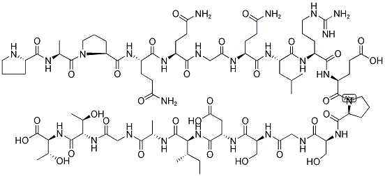 H-PRO-ALA-PRO-GLN-GLN-GLY-GLN-LEU-ARG-GLU-PRO-SER-GLY-SER-ASP-ILE-ALA-GLY-THR-THR-OH Struktur