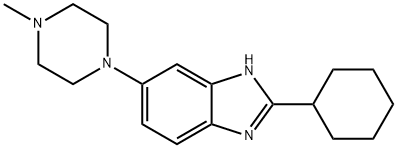 2-CYCLOHEXYL-6-(4-METHYLPIPERAZINO)-1H-1,3-BENZIMIDAZOLE Struktur