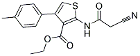 2-(2-CYANO-ACETYLAMINO)-4-P-TOLYL-THIOPHENE-3-CARBOXYLIC ACID ETHYL ESTER Struktur