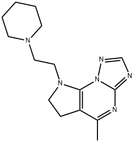 5-METHYL-8-(2-PIPERIDINOETHYL)-7,8-DIHYDRO-6H-PYRROLO[3,2-E][1,2,4]TRIAZOLO[1,5-A]PYRIMIDINE Struktur