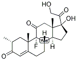 4-PREGNEN-9-ALPHA-FLUORO-2-ALPHA-METHYL-17,21-DIOL-3,11,20-TRIONE Struktur