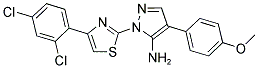 1-[4-(2,4-DICHLOROPHENYL)-1,3-THIAZOL-2-YL]-4-(4-METHOXYPHENYL)-1H-PYRAZOL-5-AMINE Struktur