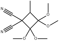 2,2,3,3-TETRAMETHOXY-4-METHYLCYCLOBUTANE-1,1-DICARBONITRILE Struktur