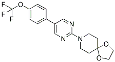 8-(5-[4-(TRIFLUOROMETHOXY)PHENYL]PYRIMIDIN-2-YL)-1,4-DIOXA-8-AZASPIRO[4.5]DECANE Struktur