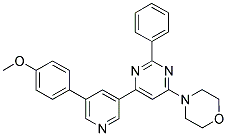 4-(6-[5-(4-METHOXY-PHENYL)-PYRIDIN-3-YL]-2-PHENYL-PYRIMIDIN-4-YL)-MORPHOLINE Struktur