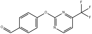 4-([4-(TRIFLUOROMETHYL)PYRIMIDIN-2-YL]OXY)BENZALDEHYDE Struktur