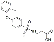 BETA-ALANINE, N-[[4-(2-METHYLPHENOXY)PHENYL]SULFONYL]- Struktur