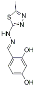 2,4-DIHYDROXYBENZALDEHYDE (5-METHYL-1,3,4-THIADIAZOL-2-YL)HYDRAZONE Struktur