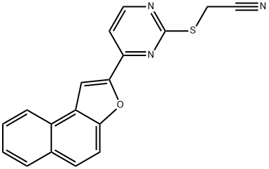 2-[(4-NAPHTHO[2,1-B]FURAN-2-YL-2-PYRIMIDINYL)SULFANYL]ACETONITRILE Struktur