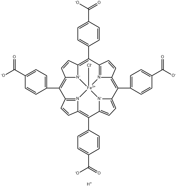 5,10,15,20-TETRAKIS-(4-CARBOXYPHENYL)-PORPHYRIN-FE-(III) CHLORIDE Struktur