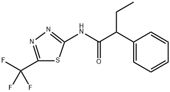 2-PHENYL-N-[5-(TRIFLUOROMETHYL)-1,3,4-THIADIAZOL-2-YL]BUTANAMIDE Struktur