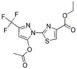 ETHYL 2-[5-(ACETYLOXY)-3-(TRIFLUOROMETHYL)-1H-PYRAZOL-1-YL]-1,3-THIAZOLE-4-CARBOXYLATE Struktur