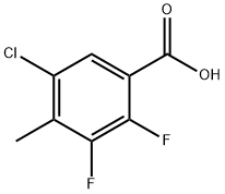 5-CHLORO-2,3-DIFLUORO-4-METHYLBENZOIC ACID Struktur