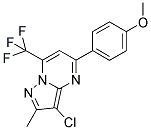 3-CHLORO-5-(4-METHOXYPHENYL)-2-METHYL-7-(TRIFLUOROMETHYL)PYRAZOLO[1,5-A]PYRIMIDINE Struktur