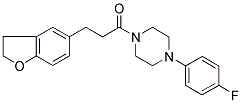 1-[3-(2,3-DIHYDROBENZOFURAN-5-YL)-1-OXOPROPYL]-4-(4-FLUOROPHENYL)PIPERAZINE Struktur