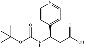 (R)-3-TERT-BUTOXYCARBONYLAMINO-3-PYRIDIN-4-YL-PROPIONIC ACID Struktur