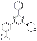 4-(2-PHENYL-6-[3-(TRIFLUOROMETHYL)PHENYL]PYRIMIDIN-4-YL)MORPHOLINE Struktur