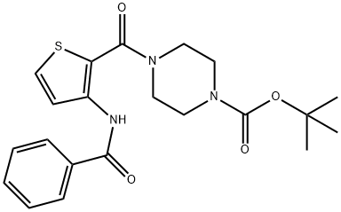 TERT-BUTYL 4-([3-(BENZOYLAMINO)-2-THIENYL]CARBONYL)TETRAHYDRO-1(2H)-PYRAZINECARBOXYLATE Struktur