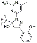 1-(2-AMINO-6-METHYLPYRIMIDIN-4-YL)-3-(2-METHOXYPHENYL)-5-(TRIFLUOROMETHYL)-4,5-DIHYDRO-1H-PYRAZOL-5-OL Struktur