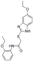 2-[(5-ETHOXY-1H-BENZIMIDAZOL-2-YL)THIO]-N-(2-ETHOXYPHENYL)ACETAMIDE Struktur