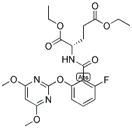 (2S)-2-[2-[(4,6-DIMETHOXYPYRIMIDIN-2-YL)OXY]-6-FLUOROBENZAMIDO]PENTANEDIOIC ACID, DIETHYL ESTER Struktur