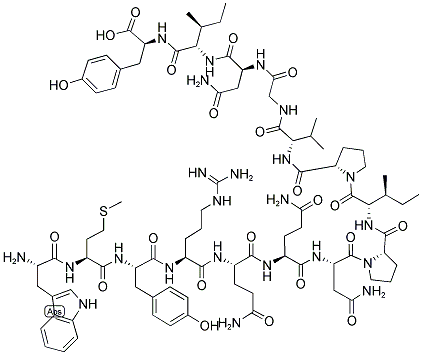 H-TRP-MET-TYR-ARG-GLN-GLN-ASN-PRO-ILE-PRO-VAL-GLY-ASN-ILE-TYR-OH Struktur