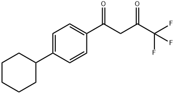 1-(4-CYCLOHEXYLPHENYL)-4,4,4-TRIFLUORO-1,3-BUTANEDIONE Struktur