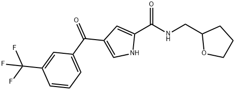 N-(TETRAHYDRO-2-FURANYLMETHYL)-4-[3-(TRIFLUOROMETHYL)BENZOYL]-1H-PYRROLE-2-CARBOXAMIDE Struktur